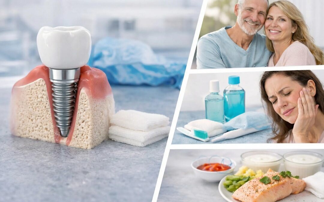 cuidados después de un implante dental